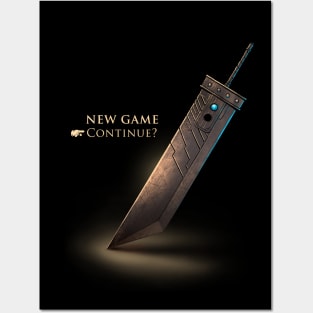 Continue playing - New Game Final Fantasy VII Title Screen - Video Game Posters and Art